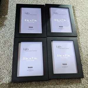 4 5*7inch black frames